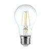 LED izzó átlátszó filament szál-A60-E27, 6w, 4000K, természetes fehér, 600lm, 300°, CRI>80, V-TAC, 214303