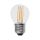 LED izzó átlátszó filament Clear gömb alakú E27, 4w, 6500K, hideg fehér, 400lm, 300°, CRI>80, V-TAC, 214428