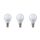 LED lámpa , égő , kis gömb , E14 foglalat , 4.5 Watt , meleg fehér , 3 darabos csomag