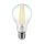 LED izzó átlátszó filament E27, 12w, 3000K, meleg fehér, 1521lm, 300°, CRI>80, V-TAC, 217458