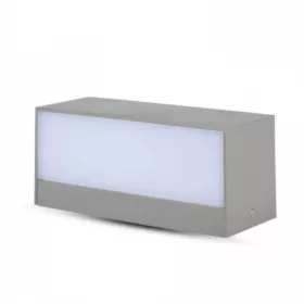   LED lámpatest , oldalfali , 2 irányú , 2 x 6W , meleg fehér , szürke , kültéri , IP65