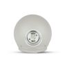 LED fali lámpa kétirányú kerek IP65, 4w, 3000K, meleg fehér, 450lm, 90°, szürke, CRI>80, V-TAC, 218305