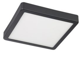   LED panel , 17W , falon kívüli , négyzet , természetes fehér , fekete keret , IP44 , EGLO , FUEVA 5 , 31202