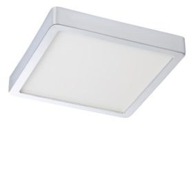   LED panel , 17W , falon kívüli , négyzet ,természetes fehér , króm keret , IP44 , EGLO , FUEVA 5 , 31206