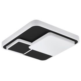   LED lámpa , mennyezeti , négyzet , 19.5W , meleg fehér , fekete , EGLO , LEPRESO , 75667