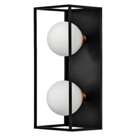   Ledvance Decor Square keretes fali lámpa 2 foglalattal, fekete