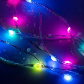   SMART FAIRY LIGHT LED fényfüzér szett , RGB-CCT , dimmelhető , 10 m , USB , távirányítóval , IP65 , flexibilis , TUYA , LEDISSIMO AMBIENT LIGHT