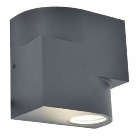   LED lámpatest , oldalfali , 2 irányú , GU10 foglalat , sötétszürke , kültéri , IP44 , LUTEC , MARBO