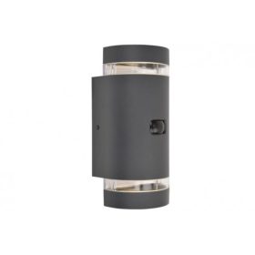   LED lámpatest , oldalfali , 2 irányú, 2xGU10 , sötét szürke , kültéri , IP44 , mozgásérzékelővel , LUTEC , FOCUS