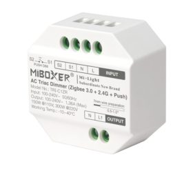   LED meghajtó , dimmer ,  220V AC üzemű lámpákhoz , multifunkciós dimmelés , TRI-C1ZR , Zigbee 3.0+2.4G+Push , Miboxer (Mi-Light)