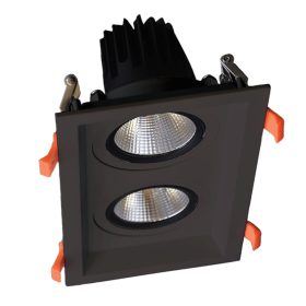 DOUBLE LED MOVABLE SPOT LIGHT 2X15W 230V 3000K BLACK