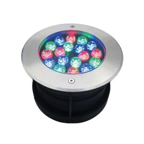 LED UNDERWATER LIGHT 18W RGB, IP68 WITH REMOTE