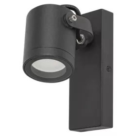   LED lámpa , kültéri , oldalfali , GU10 foglalattal , fekete , IP44 , Rábalux , ELVA