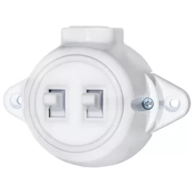 ANTIQUE TWO BUTTON ONE WAY SWITCH 10А 250V WHITE