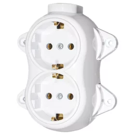 ANTIQUE DOUBLE SOCKET GERMAN TYPE 16А 250V WHITE