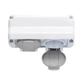 DOUBLE SOCKET GERMAN TYPE 16А 250V WHITE, IP44