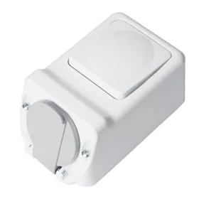 SOCKET+ONE BUTTON TWO WAY SWITCH 16А 250V, IP44