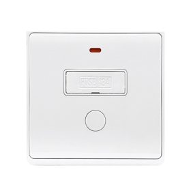 LONDON OUTLET WITH FUSE AND LED INDICATOR WHITE