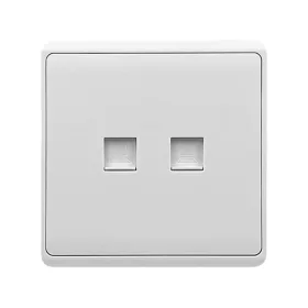LONDON DOUBLE COMPUTER RJ45 SOCKET WHITE