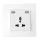 MULTI-FUNCT. SOCKET 16A WITH 2XUSB GLASS FRAME WH