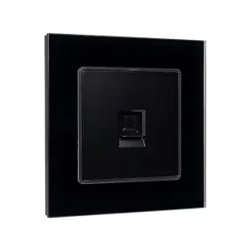 SINGLE LAN SOCKET GLASS FRAME BLACK