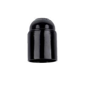 CSILLÁRFOGLALAT E27 FEKETE, CSAVAROS, BAKELIT