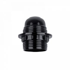 E27 foglalat , műanyag , fekete