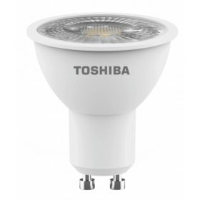   LED lámpa , égő , szpot ,  GU10 foglalat , 4 Watt , 38° , természetes fehér , TOSHIBA , 5 év garancia