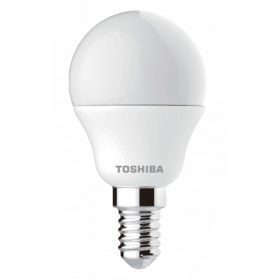   LED lámpa , égő , körte ,  E14 foglalat , 5 Watt , 150° , hideg fehér , dimmelhető , TOSHIBA , 5 év garancia