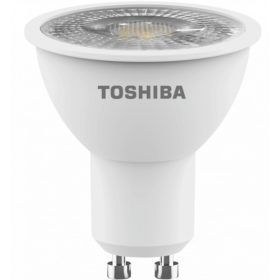  LED lámpa , égő , szpot ,  GU10 foglalat , 7 Watt , 36° , meleg fehér , dimmelhető , TOSHIBA , 5 év garancia