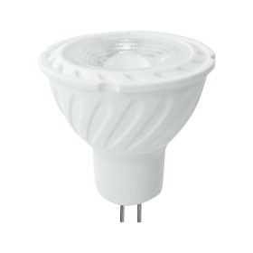   LED spot égő Samsung chippel, 6w, 3000K, meleg fehér, 455lm, GU5.3, 110°, fehér, CRI>80, V-TAC, 21204