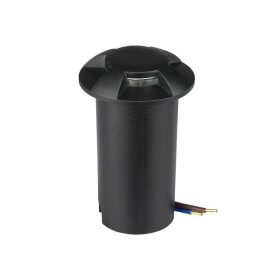   Kültéri taposólámpa, 1w, 6400K, hideg fehér, 50lm, 180°, fekete, CRI>80, IP67, V-TAC, 211472