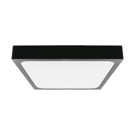   VT-8624 24W LED Kupolás Lámpa 3000K Négyzet Alakú Fekete Keret IP44