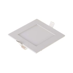   LED mini panel prémium négyzet alakú, süllyesztett, 6w, 6400K, hideg fehér, 490lm, 120°, fehér, CRI>80, V-TAC, 214865