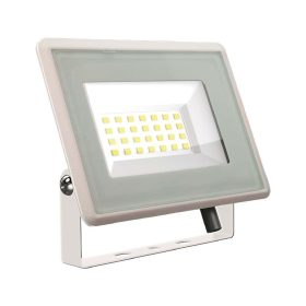   LED reflektor Slimline F osztály, 20w, 6400K, hideg fehér, 1650lm, 110°, fehér, IP65, V-TAC, 6742