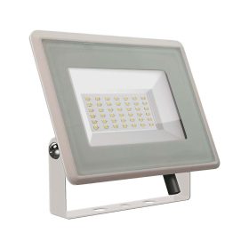   LED reflektor Slimline F osztály, 30w, 3000K, meleg fehér, 2510lm, 110°, fehér, CRI>70, IP65, V-TAC, 6746