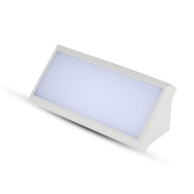   Kültéri LED fali lámpa, 12w, 3000K, meleg fehér, 1250lm, 110°, fehér, CRI>80, IP65, V-TAC, 6813