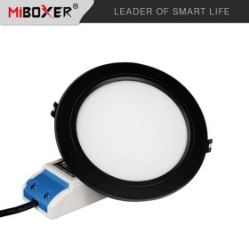   RGB-CCT LED panel , 12W , süllyesztett , kerek , fekete , dimmelhető , színes, állítható fehér színárnyalat , SMART , Miboxer (Mi-Light) , FUT066-B