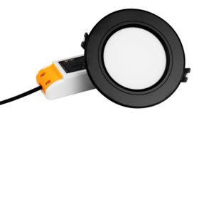   RGB-CCT LED panel , 6W , süllyesztett , kerek , fekete , dimmelhető , színes , állítható fehér színárnyalat , SMART , Miboxer (Mi-Light) , FUT068-B