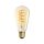 LED lámpa , égő , izzószálas hatás , filament , Edison , E27 foglalat , 4 Watt , meleg fehér , 1800K , borostyán sárga , XLED