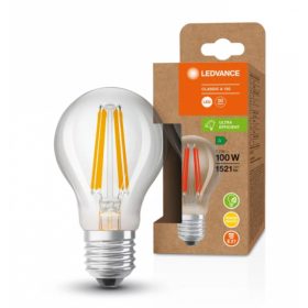   LED lámpa , égő , izzószálas hatás , filament , E27 , 7.2W , 211 lm/w , A besorolás , meleg fehér , 5 év garancia , LEDVANCE (OSRAM)