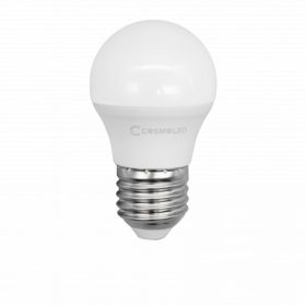   LED lámpa , égő , kisgömb ,  E27 foglalat , 6W , természetes fehér , COSMOLED