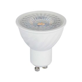   LED spot égő Samsung chippel, 6w, 3000K, meleg fehér, 445lm, GU10, 110°, fehér, CRI>80, V-TAC, 21192