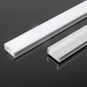 LED szalag profil, ezüst/fehér fedő, 2000mm, V-TAC, 10321