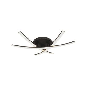   Design mennyezeti lámpa, 20w, 3000K, meleg fehér, 2130lm, fekete, CRI>80, V-TAC, 7005