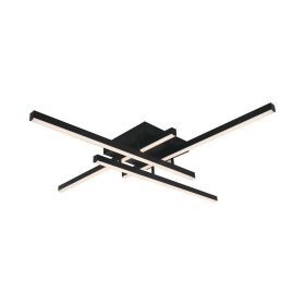   Design mennyezeti lámpa, 38w, 4000K, természetes fehér, 4100lm, fekete, CRI>80, dimmelhető, V-TAC, 14995