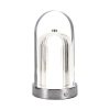 Újratölthető asztali design lámpa, 1w, CCT, 55lm, 180°, króm, dimmelhető, V-TAC, 7990