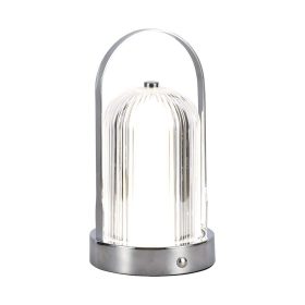   Újratölthető asztali design lámpa, 1w, CCT, 55lm, 180°, króm, dimmelhető, V-TAC, 7990