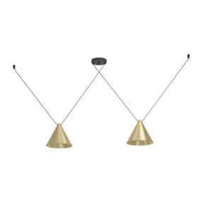   EGLO , 900843 , NARICES 1 , f&uuml;ggeszt&eacute;k , E27 , 2X40W , IP20 , csiszolt s&aacute;rgar&eacute;z, arany