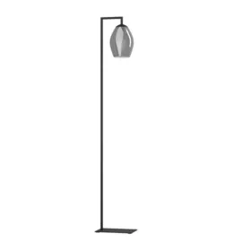   EGLO , 390256 , ESTANYS , állólámpa , E27 , 1X40W , fekete-átlátszó